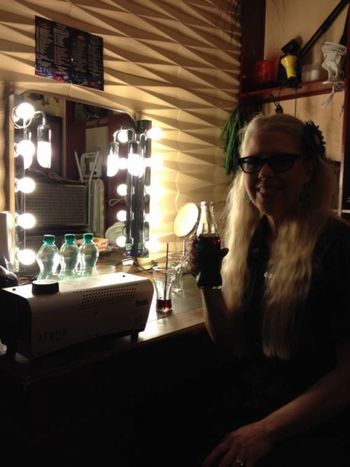 Polly backstage at Old Timer's Garage, September 14, 2012.
