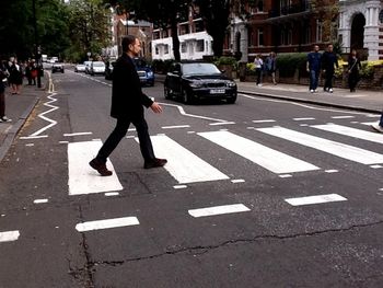 Why'd the musician cross the road?
