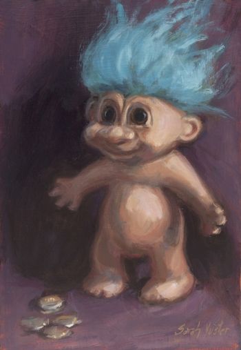 Troll painting by Sarah Yuster
