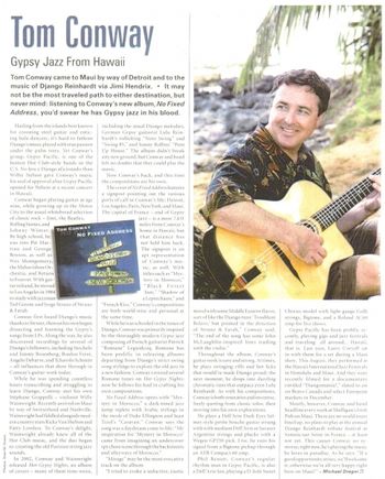 Vintage Guitar magazine feature article Nov, 2004
