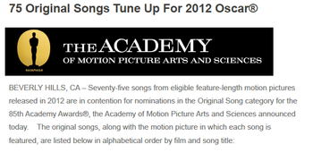 The Academy Official 2012 List
