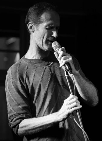 A great photo of composer, pianist, vocalist Bruce Brown - no doubt singing one of his own wonderful tunes.
