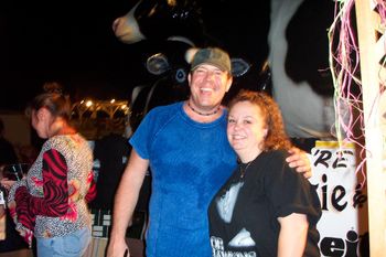 April and Rob Backstage with Charlyne
