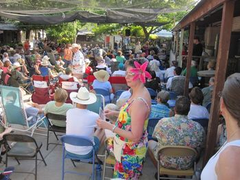 Island Girl Donna Anderson and Crowd Shot
