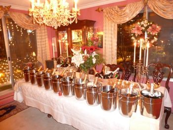 "The 12 Days of Champagne" Party.  12 people, 12 courses and 12 different champagnes (2 bottles of each) December 19, 2015
