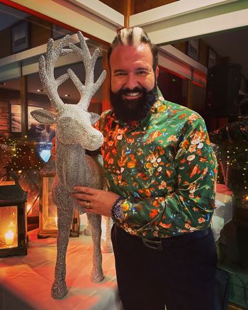 Randall The Rhinestone Reindeer & I at "A Jazzy Christmas" 2022
