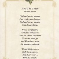 Inspirational Poem "He's The Coach"