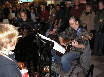 The Brothers Bidondo at Jazzy Bagels Pierre and his brother Craig perform to a standing-room only crowd in Gresham, OR for the release of their CD, The Homecoming.
