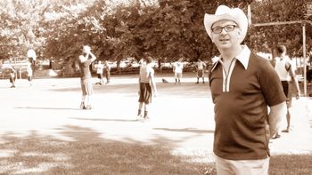 Jason Fickel at Bryan Park - Sepia Photo by Nate Johnson
