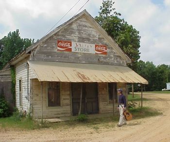 John Hurt used to play on the front porch of the Valley Store in his hometown of Avalon, MS
