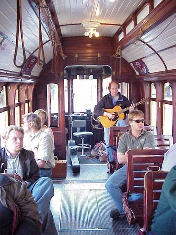 Riding the Main Street Trolley, recording Downtown Blues
