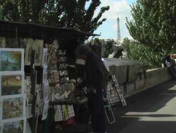 Checking out the book stalls
