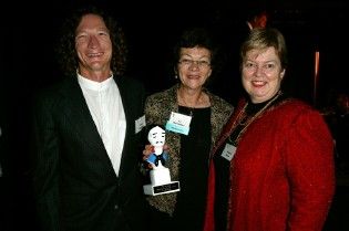 Glenn with T.J. MacGregor and Margaret Maron
