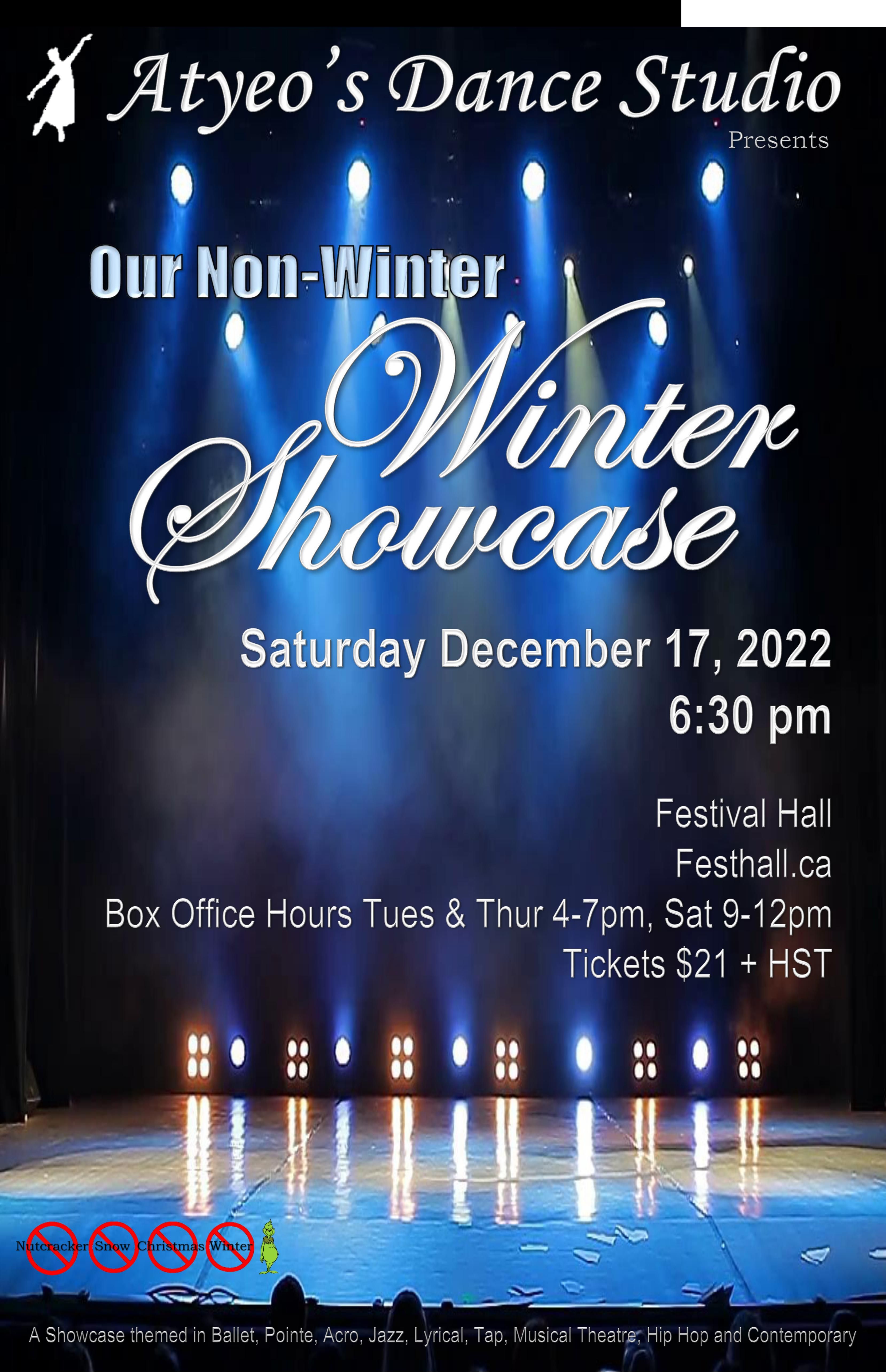 Atyeo Dance Studio Winter Showcase Festival Hall Centre for the