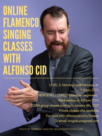 ONLINE FLAMENCO SINGING CLASSES WITH ALFONSO CID-LEVEL 2
