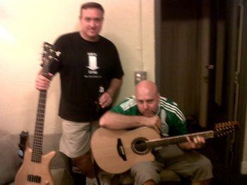 Steve and Peter in the dressing room prior to the show. May 1, 2011; Lyric Theatre; Stuart FL.
