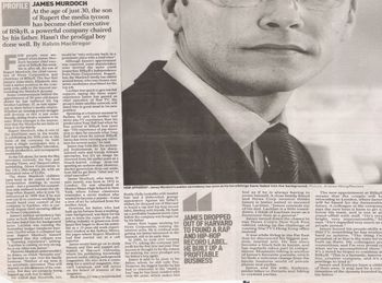 Kelvin's feature on BSkyB's James Murdoch, The Herald
