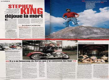 Kelvin's interview with bestseller Stephen King in French VSD magazine

