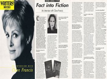 Clare Francis cover interview
