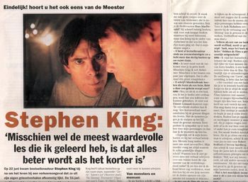 Kelvin's Stephen King interview in Dutch-language Belgian magazine HUMO
