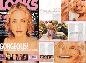 Kelvin's cover interview with Cameron Diaz in Looks magazine
