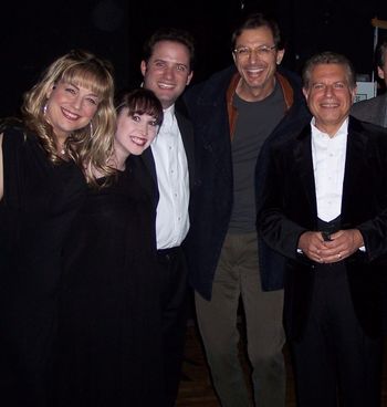 With cast members of "On Second Avenue" and actors Jeff Goldblum ("The Big Chill") & Mike Burstyn
