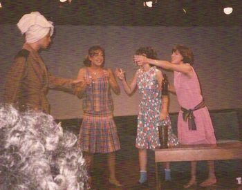 High school days - working a scene at Chicago's Steppenwolf Theatre Company's summer theater program, which was taught by Rondi Reed and Steve Scott
