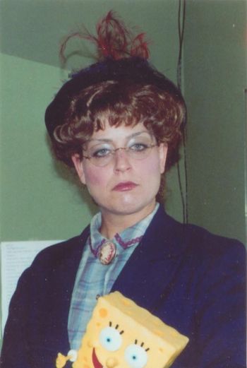 As Emma Goldman in a production of "Tintypes" - hangin' out with Spongebob Squarepants
