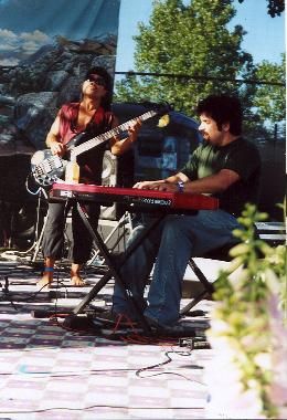 Matt and Timi onstage with Shimshai at the Harmony Festival 2005
