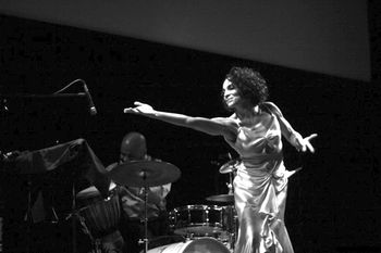 Performing with Jasmine Guy in Raisin Cane
