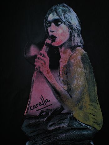 Iggy Pop Xerox Repo painting by Carella Ross
