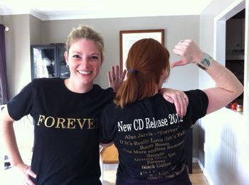 Daughters Paula and Heather celebrating the launch of my 2012 CD "Forever"
