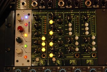 Rupert Neve and Joe Meek pre-amps
