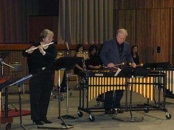 performing with Cheryl Collier at Sumanoura School, Kobe Earthquake Memorial, Kobe, Japan; 1/14/05
