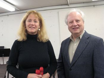 with marimba virtuoso Julie Spencer, University of Washington, 10/29/08
