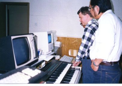 a studio inBeijing Central Conservatory with a Fairlight CMI synthesizer