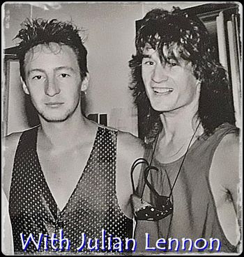 Julian Lennon & I as younger men
