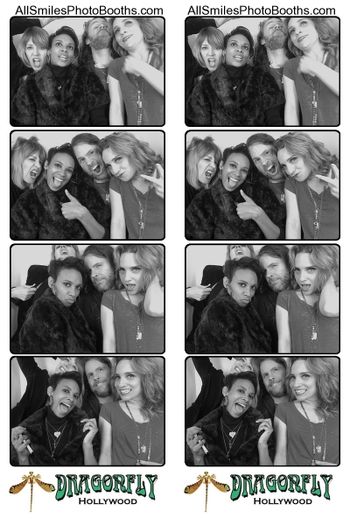 Photo Booth at The Dragonfly Club 2/26/14 Jamila, Heather, Tim, Emily
