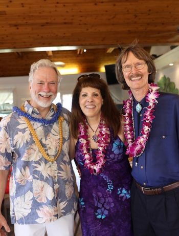 Rev. Blaine Tinsley, Unity Church of Maui, with Mirabai & Steve
