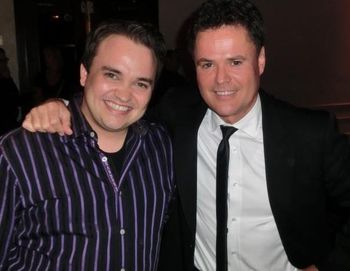 Meeting Donny Osmond.  Photo by Jim Caruso.
