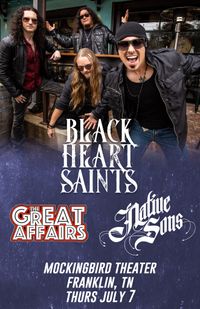Black Heart Saints w/The Great Affairs,  & Native Sons in Franklin, TN