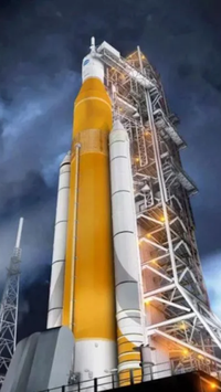 NASA SLS Rocket Rollout