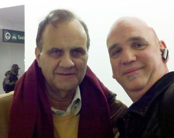 w/ Joe Torre at Newark Airport baggage claim
