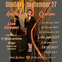 Andrea Carlson Live Everywhere via Quarantine Gigs Facebook!
