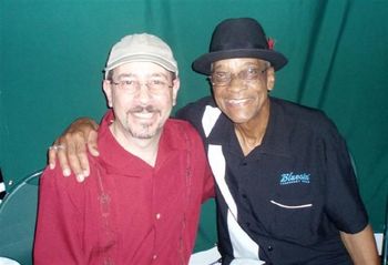 Me and Hubert Sumlin...a wonderful person and a privilage to know.
