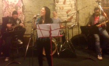 Dina Valenz and the Boys of the Miles & Miles EP Rehearsal for the "Miles and Miles" EP
