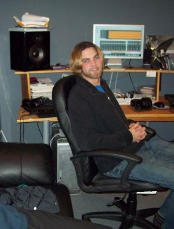 Recording Engineer Peter Fulton takes a break!

