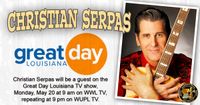 Christian Serpas on Great Day Louisiana TV show 