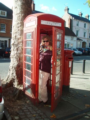 Hello England! Phone booth in Farnham
