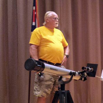 CHUCK PRESENTING AT THE TOTAL SOLAR ECLIPSE PRESENTATION
